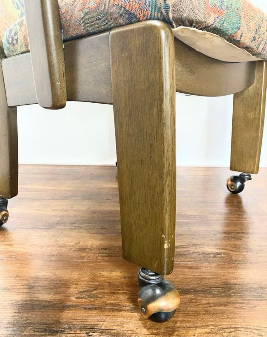 松田家具 キャスター付き 椅子 チェア アンティーク レトロ