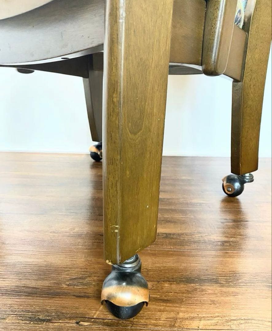 松田家具 キャスター付き 椅子 チェア アンティーク レトロ