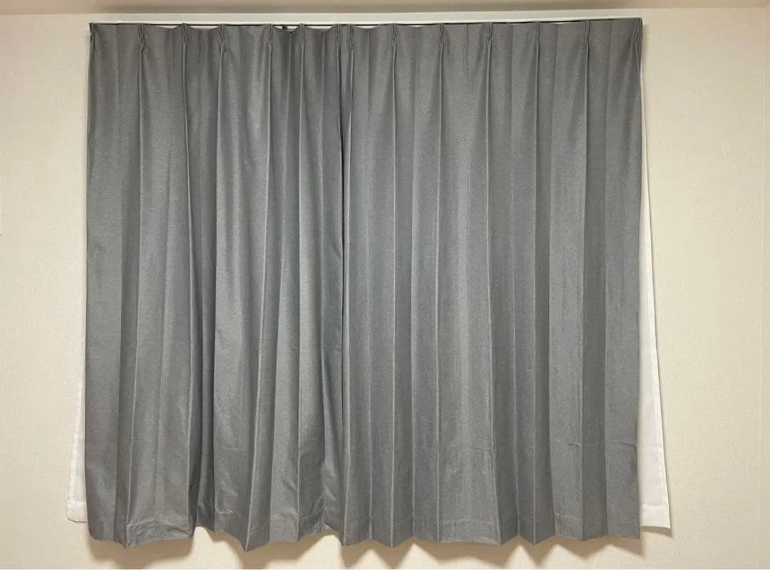 バラ売り不可［レースカーテン付き］ニトリ オーダーカーテン8枚セット