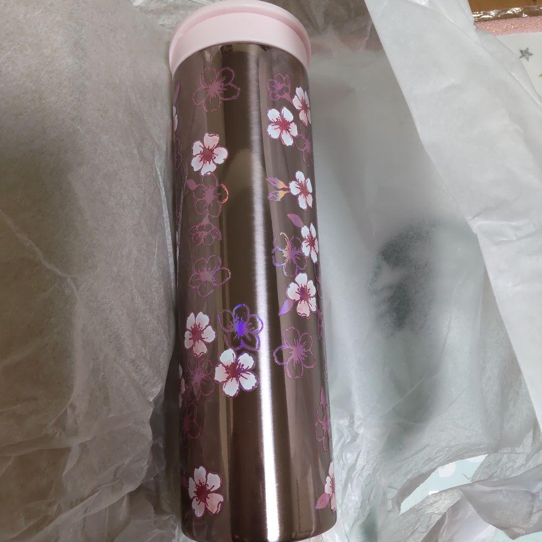 Starbucks 桜2026ステンレスボトルメタリックライトピンク