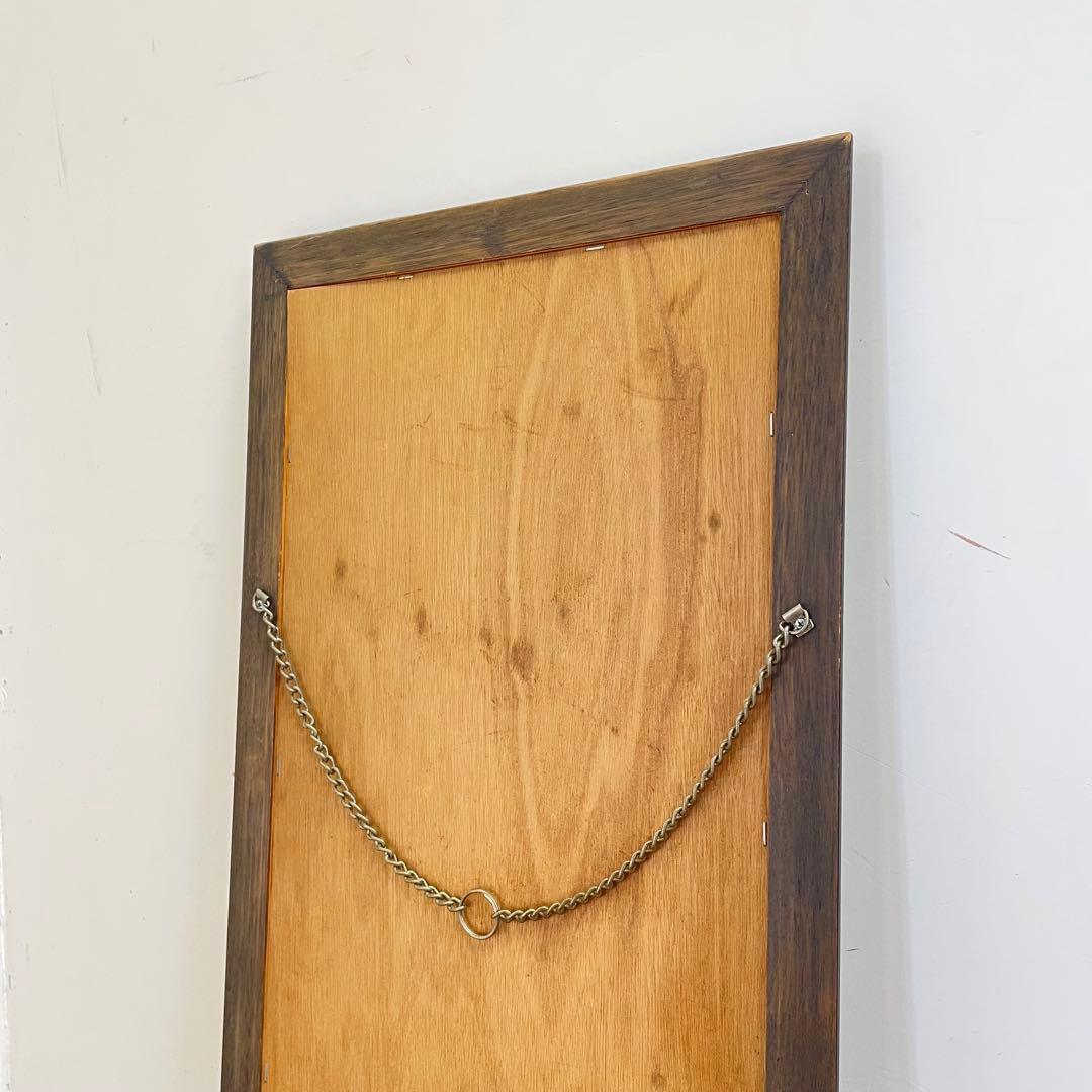 ビンテージ ウォールミラー 全身ミラー 鏡 壁掛け 姿見 木枠 アンティーク