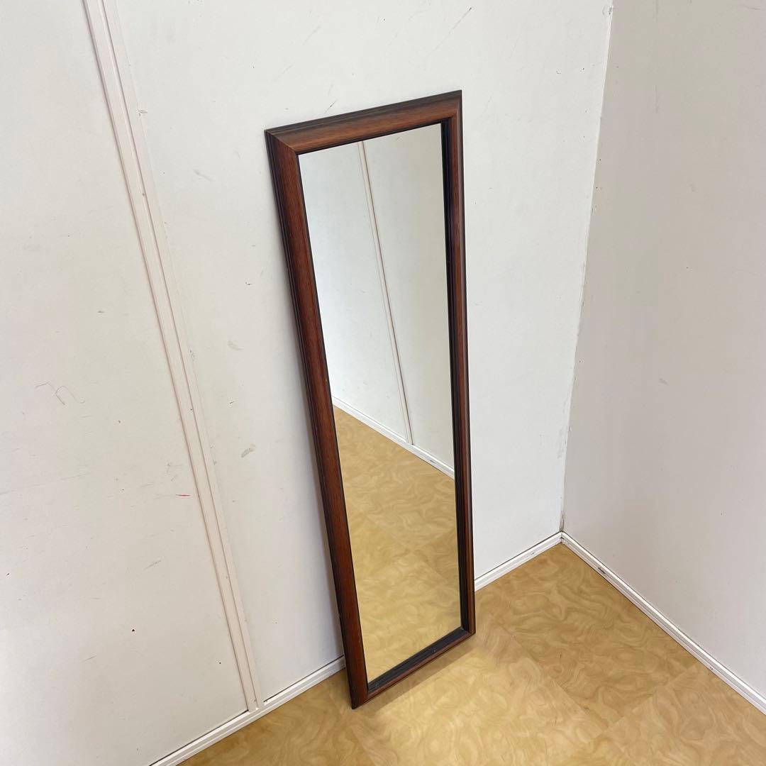 ビンテージ ウォールミラー 全身ミラー 鏡 壁掛け 姿見 木枠 アンティーク