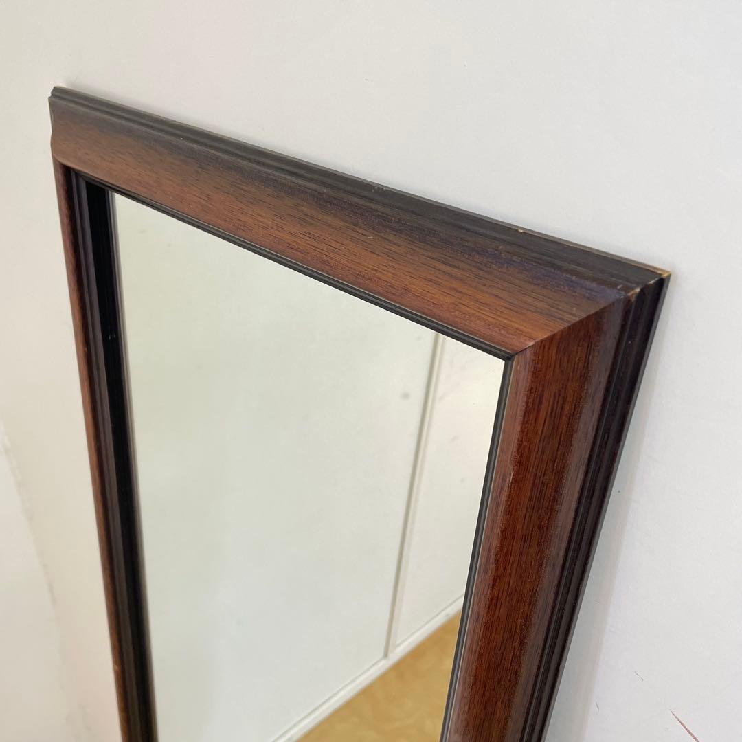 ビンテージ ウォールミラー 全身ミラー 鏡 壁掛け 姿見 木枠 アンティーク