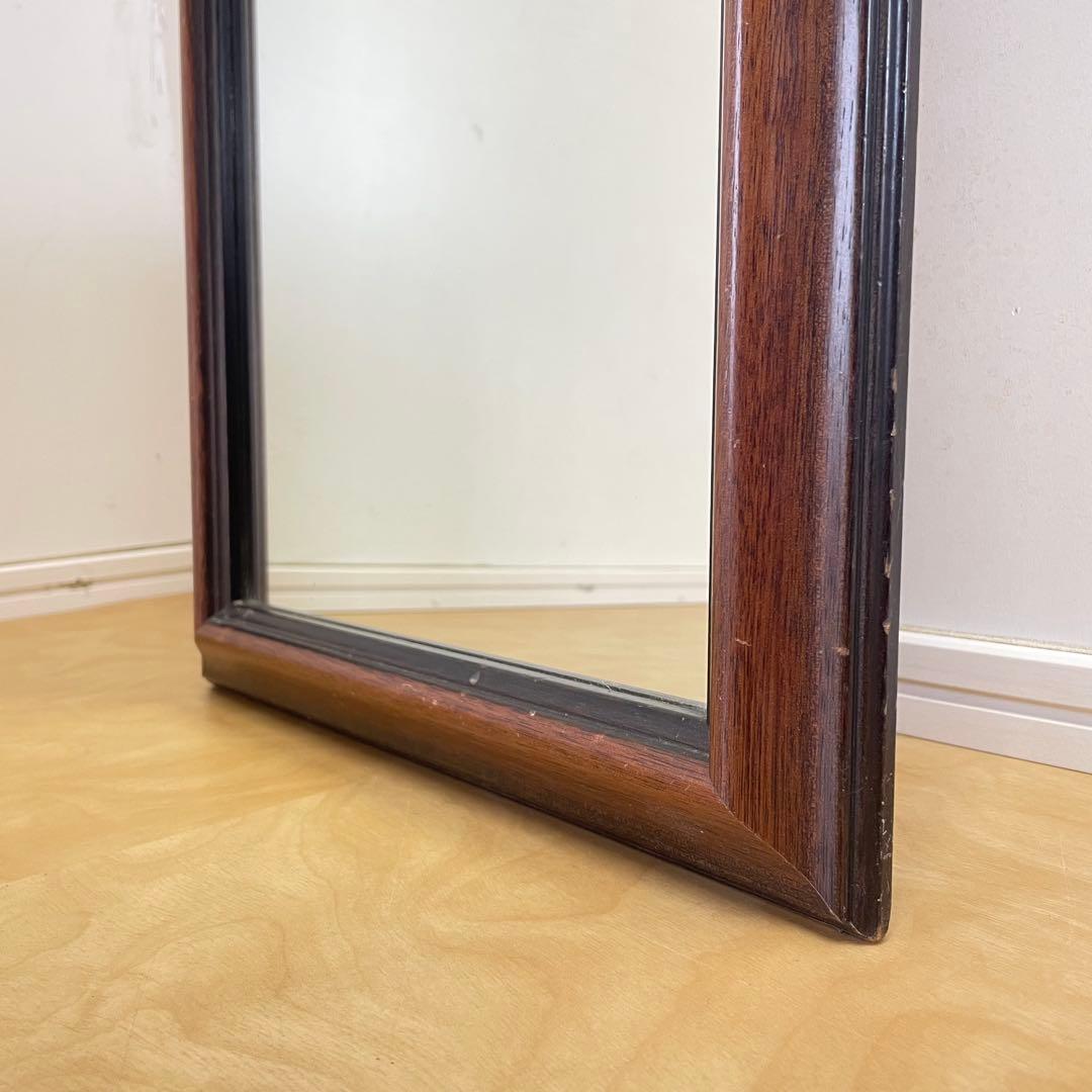 ビンテージ ウォールミラー 全身ミラー 鏡 壁掛け 姿見 木枠 アンティーク