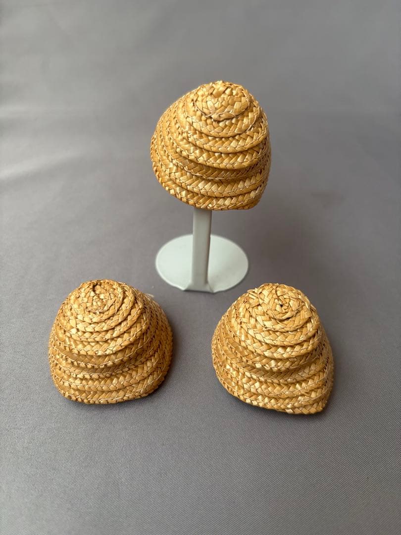 アンティーク ドール用 ハット 帽子 ミニョネット チャイナヘッド 3セット小