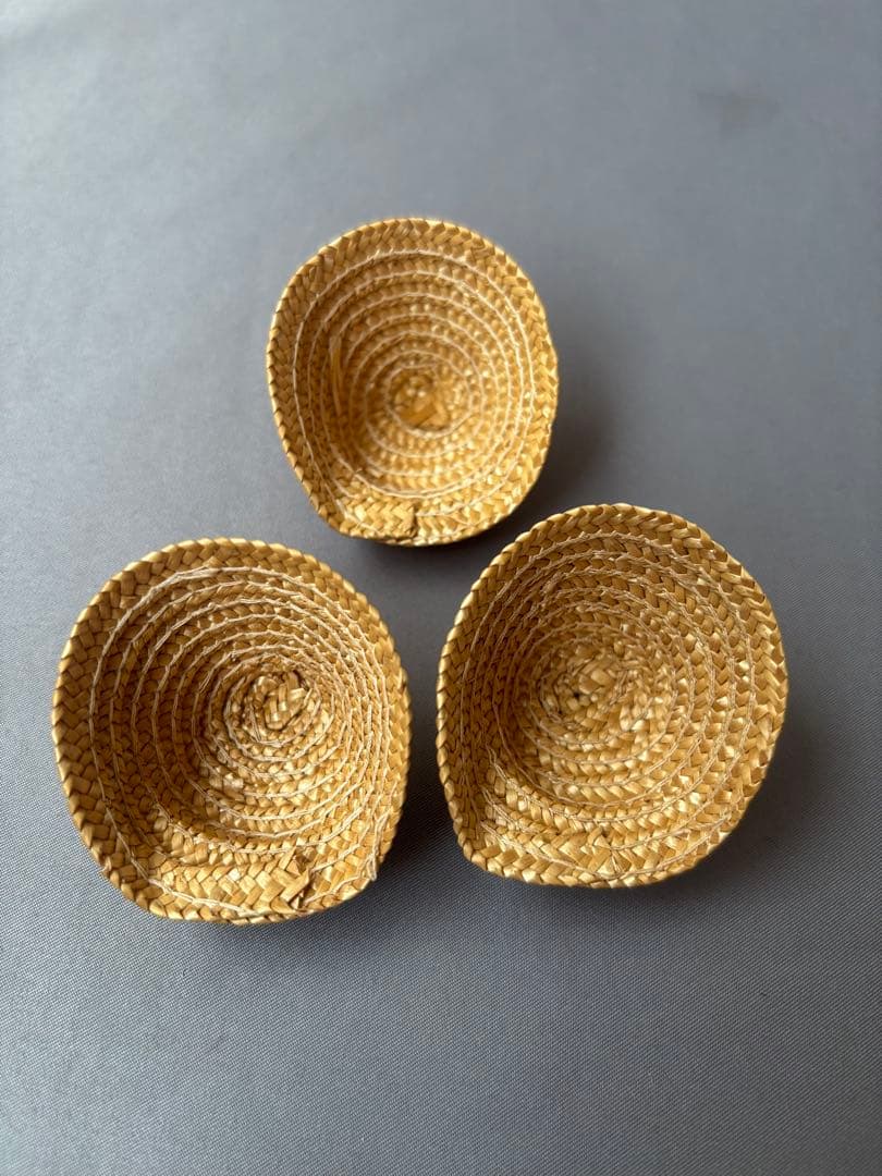 アンティーク ドール用 ハット 帽子 ミニョネット チャイナヘッド 3セット小