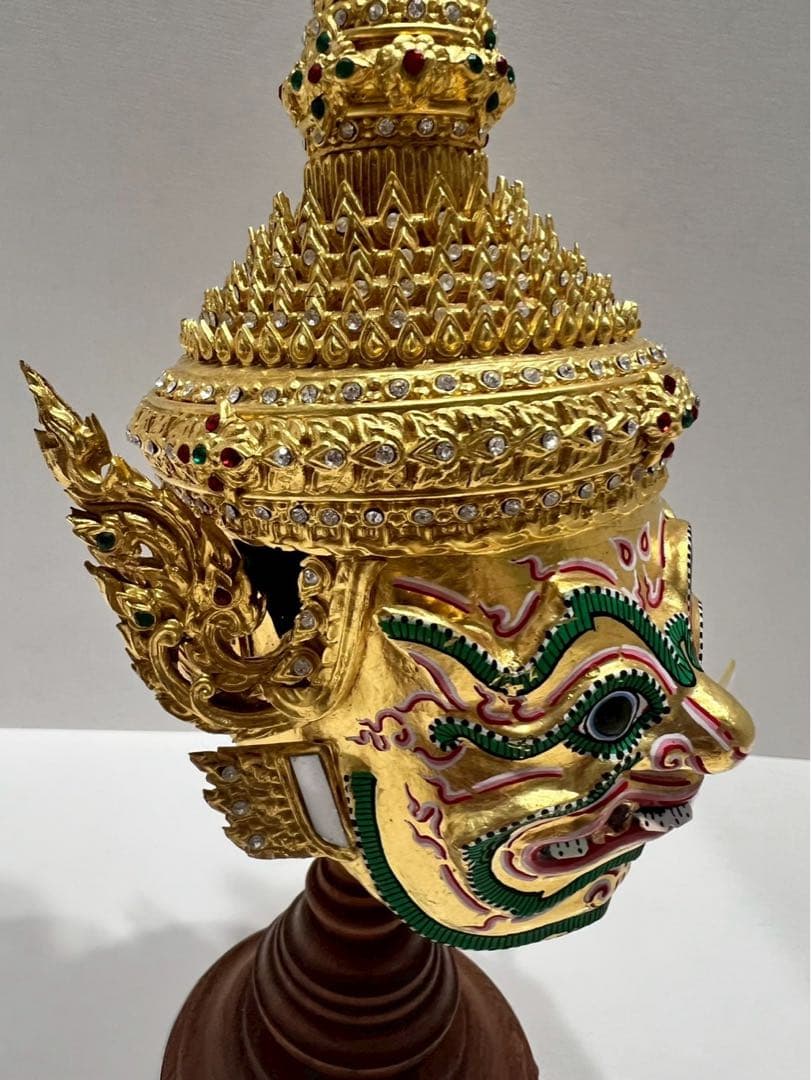 レア物タイ伝統 仮面舞踊 コーン マスク オブジェ