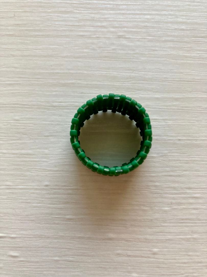 ビーズリング（広島ビーズ使用）21号 グリーン