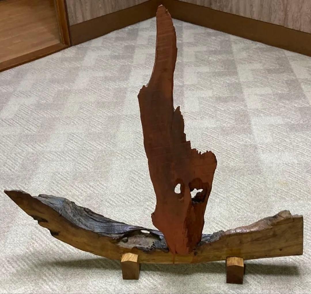 激レア 大型イカリ ヨット型コブ節木材無垢衝立 パーティション天然木仕切り