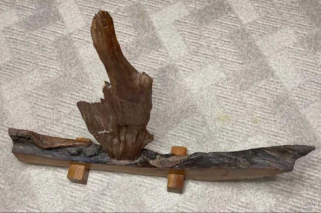 激レア 大型イカリ ヨット型コブ節木材無垢衝立 パーティション天然木仕切り