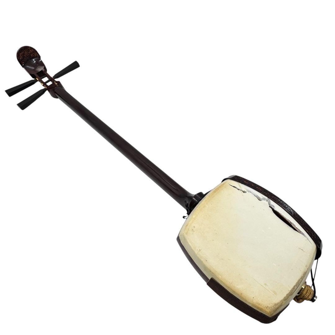 津軽三味線　紅木　東さわり　三つ折り　太棹 正寸 丸打胴　ハードケース