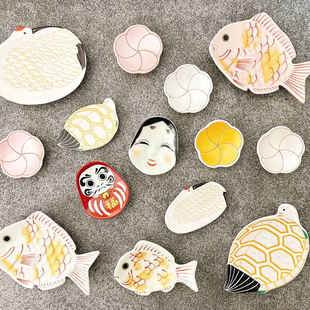 有田焼　幸楽窯　小皿　箸置き　14点セット