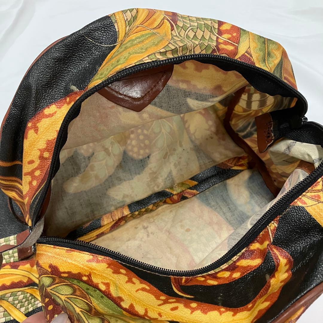 Salvatore Ferragamo ボタニカル柄 ボストンバッグ ポーチ