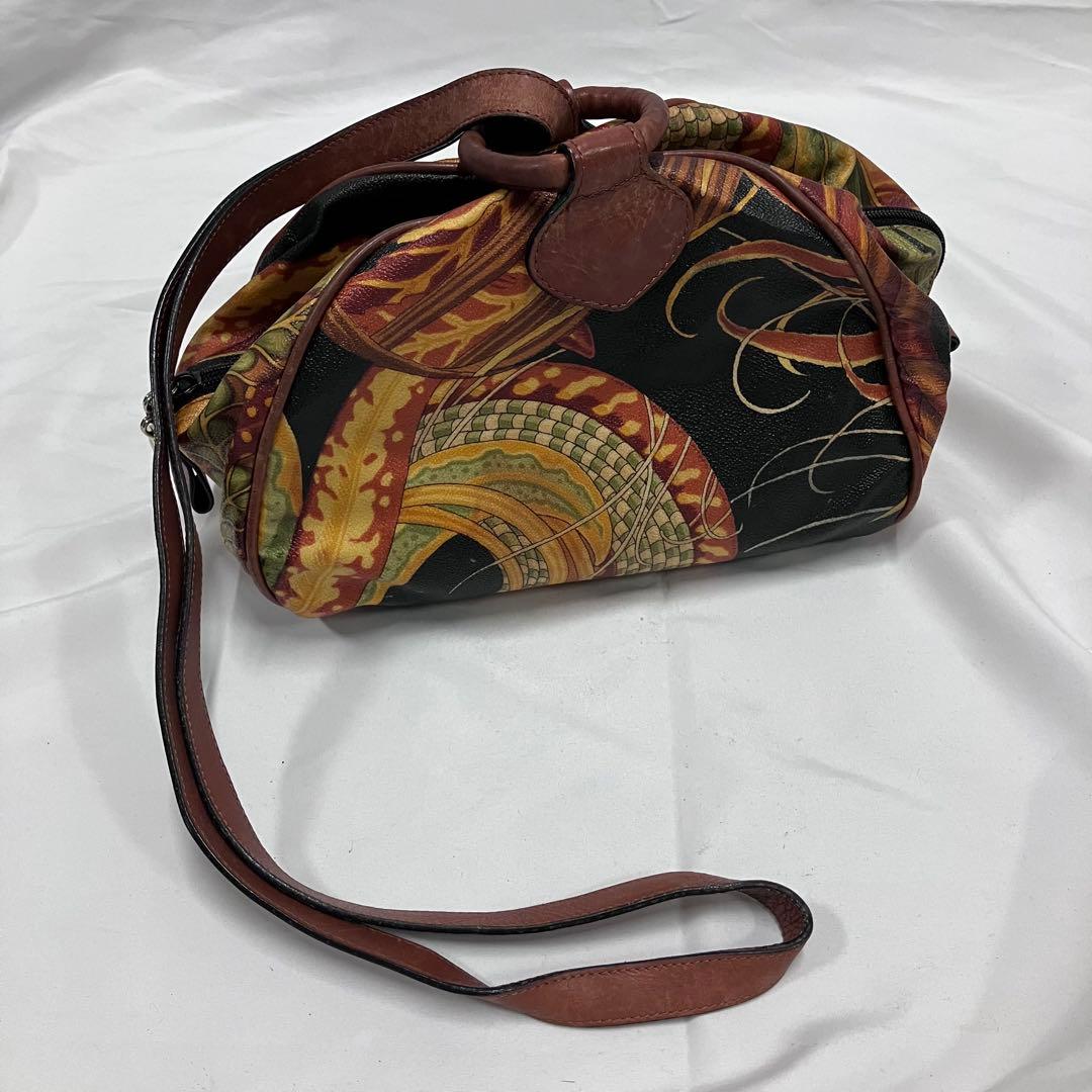Salvatore Ferragamo ボタニカル柄 ボストンバッグ ポーチ
