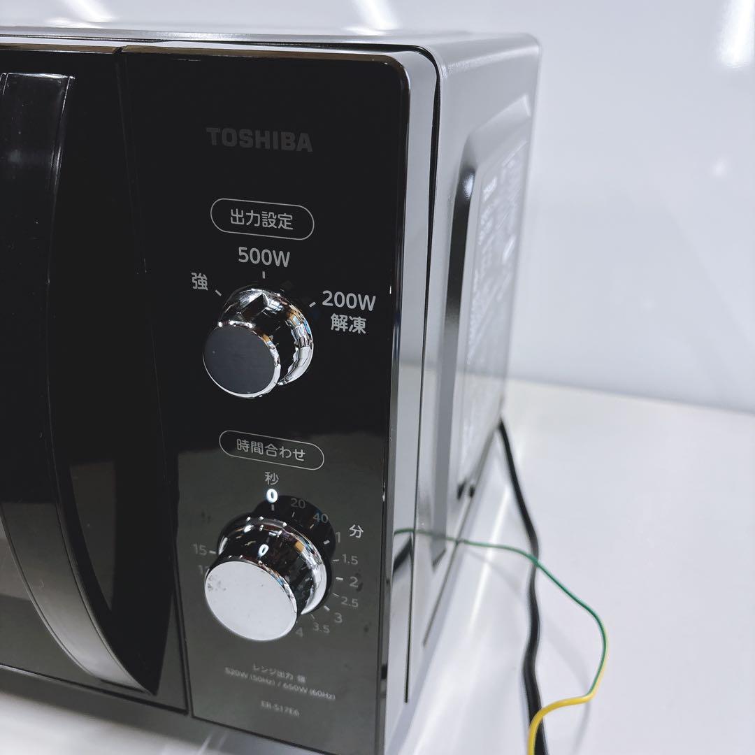 ⑥2022年製 簡単シンプルフラット電子レンジTOSHIBA東芝ER-S17E6