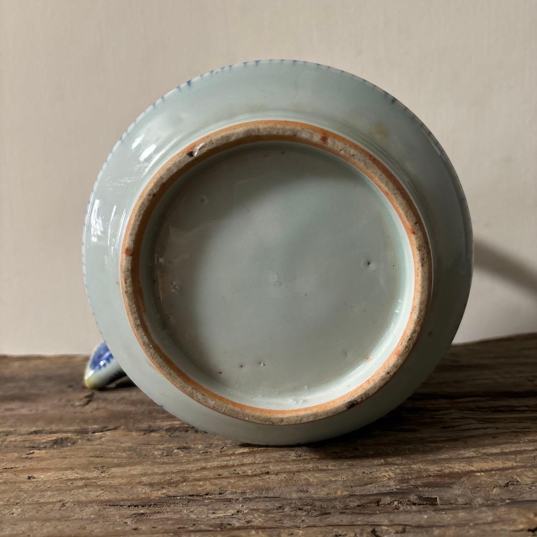 古伊万里タコ唐草染付銚子　酒器　伊万里　波佐見　砥部焼　瀬戸　古民芸　白磁　李朝