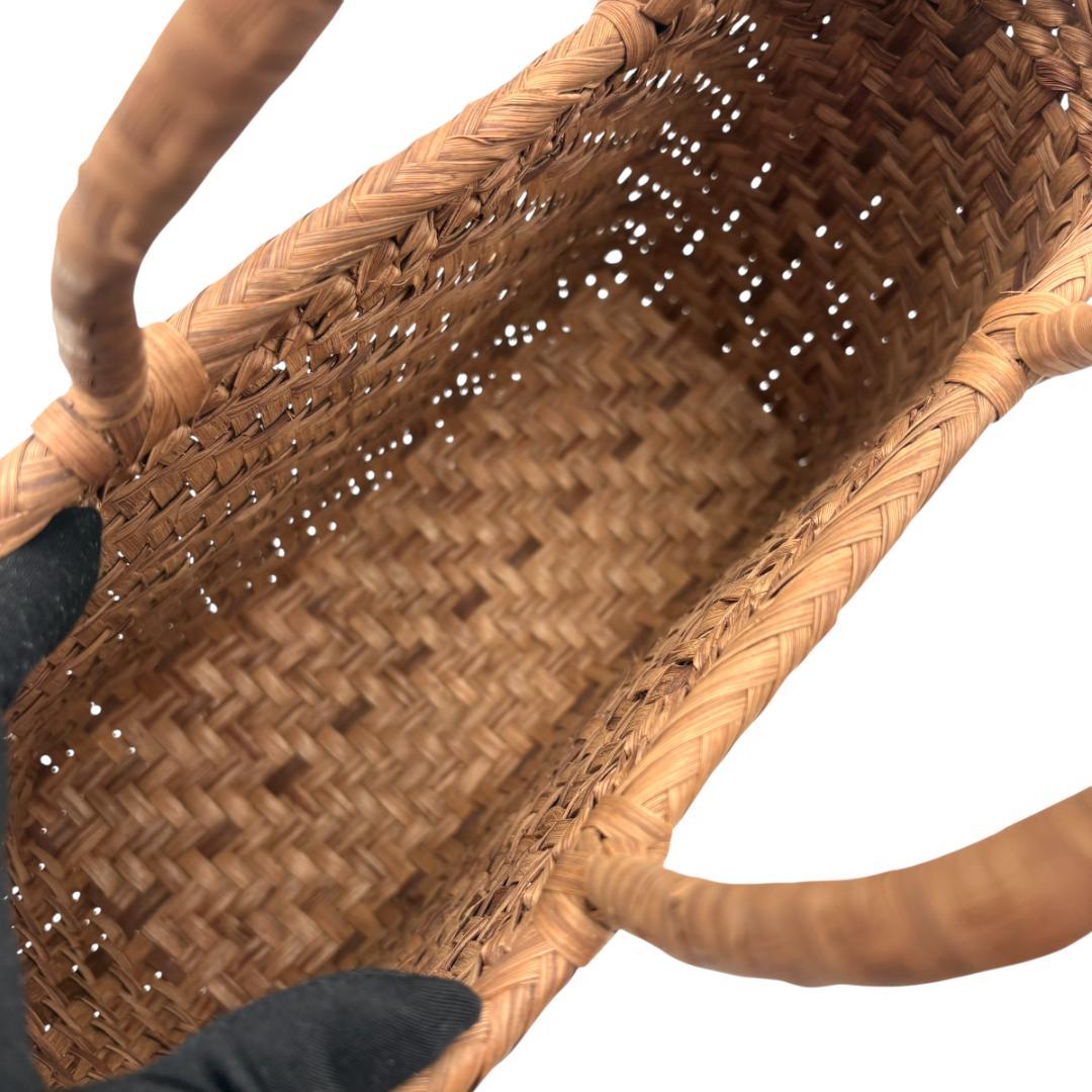 美品　山葡萄　カゴバッグ　トートバッグ　山ぶどう　手作り