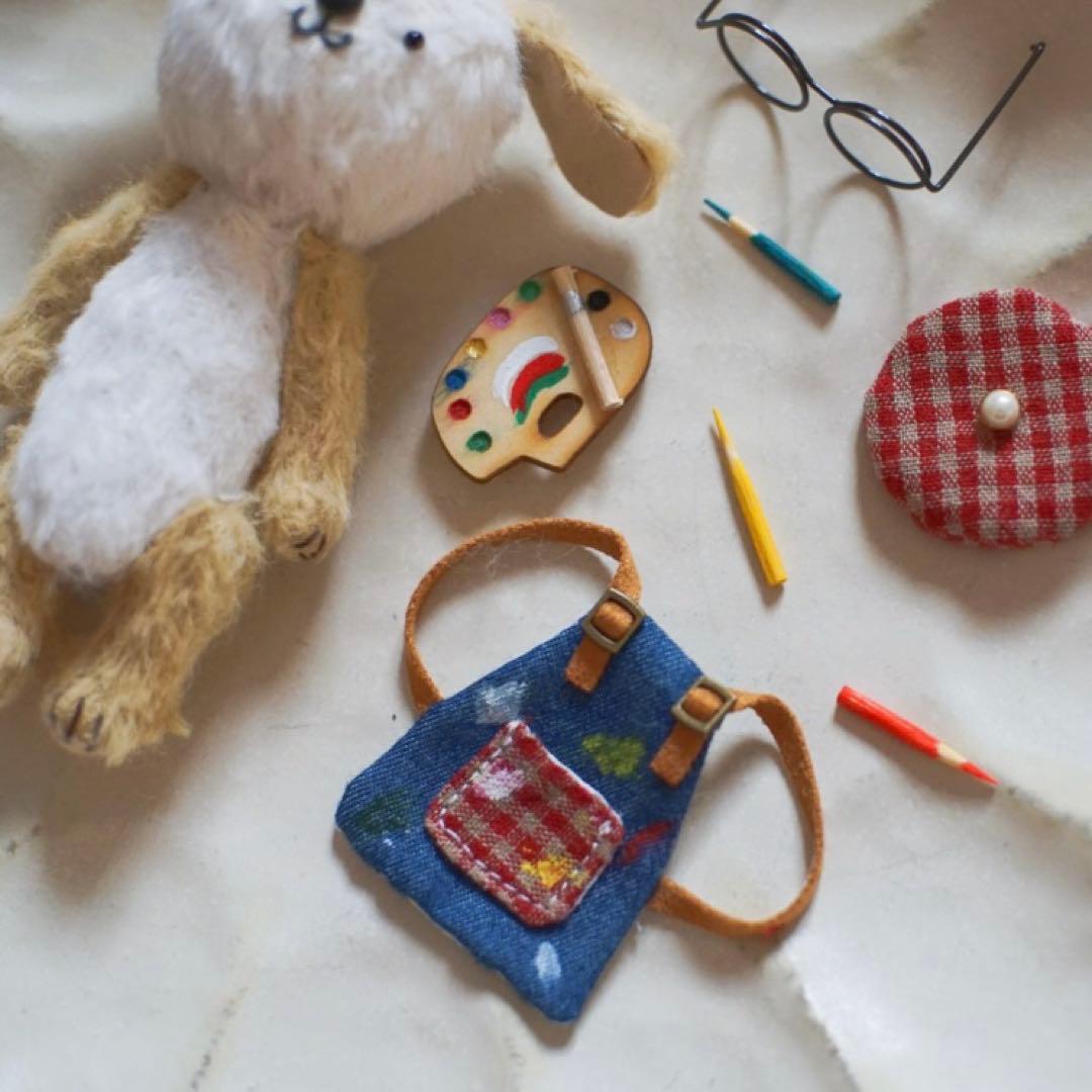 お絵描きワンワン ぬいぐるみ ミニチュア 海外作家様 ハンドメイド いぬ 犬