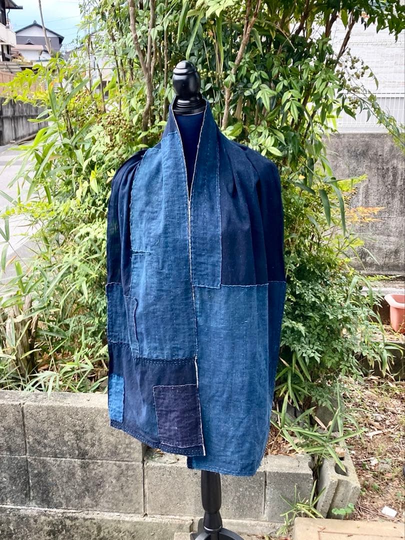 A37 みな　　襤褸　ストール　古布　リメイク