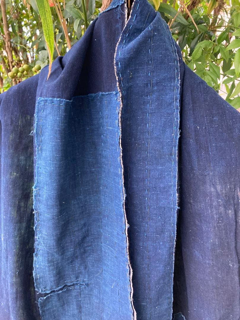 A37 みな　　襤褸　ストール　古布　リメイク