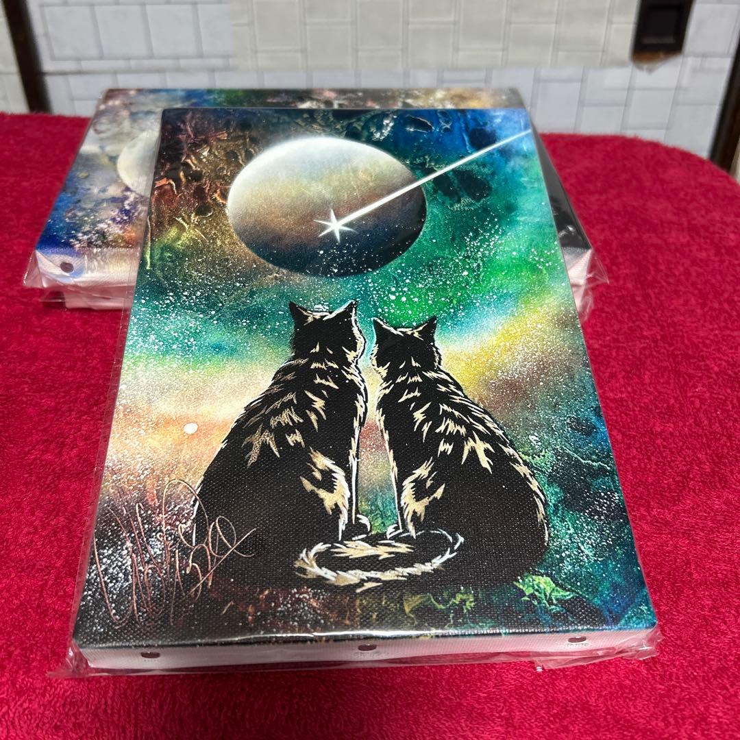 スプレーアートエデン ロゴ SMキャンパス複製画直筆サイン入り