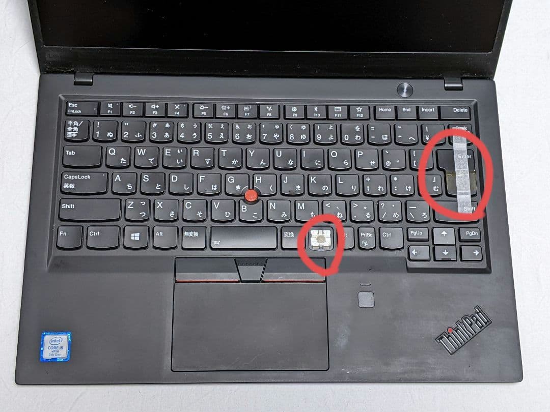 [ジャンクA] X1 Carbon gen6 ( 八世i5/8G/スト無 )