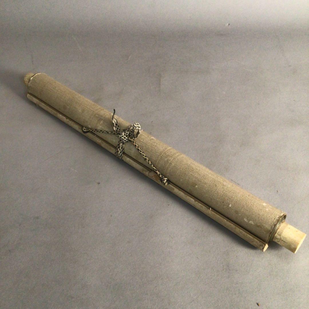 No3877掛軸　川口呉川　双鶏図　絹本　日本画　花鳥画　古画　古美術　送料無料