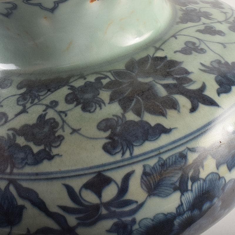 中国　青花　花弁文瓶　壺　C　8946A