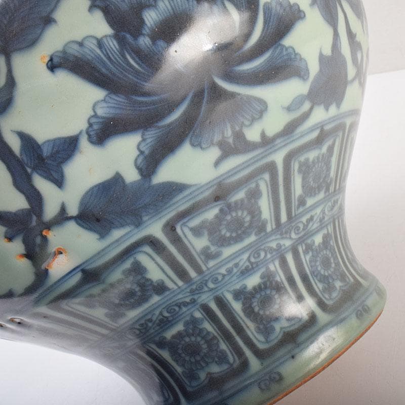 中国　青花　花弁文瓶　壺　C　8946A