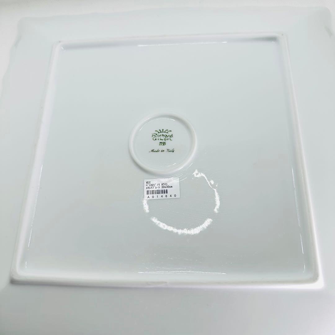 ★美品★リチャードジノリ ベッキオホワイト スクエアプレート 30cm 大皿