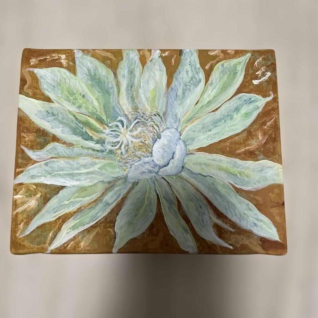 月下美人　キャンバスF0号アクリル画