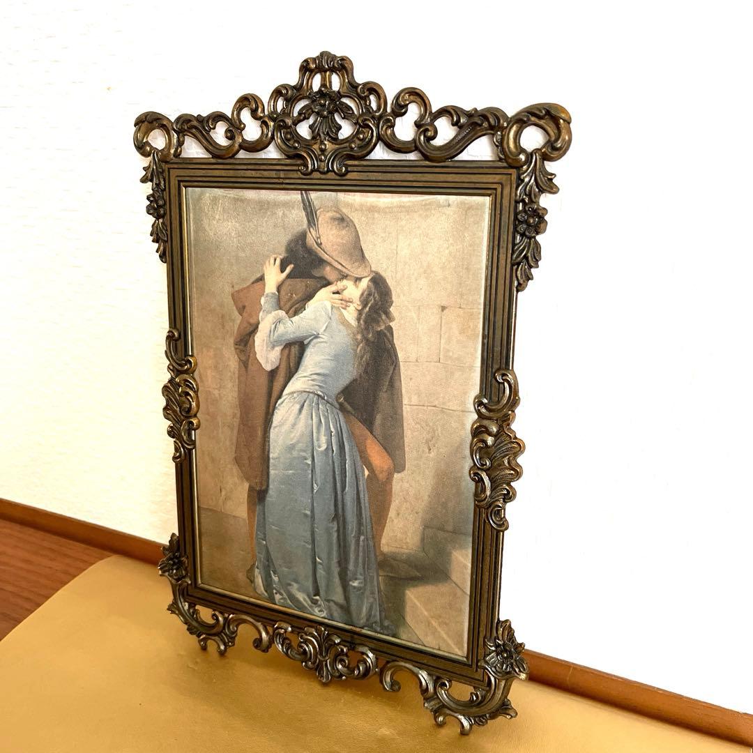 【ヴィンテージ商品】イタリア壁掛けThe Kissフランチェスコ・アイエツ絵画