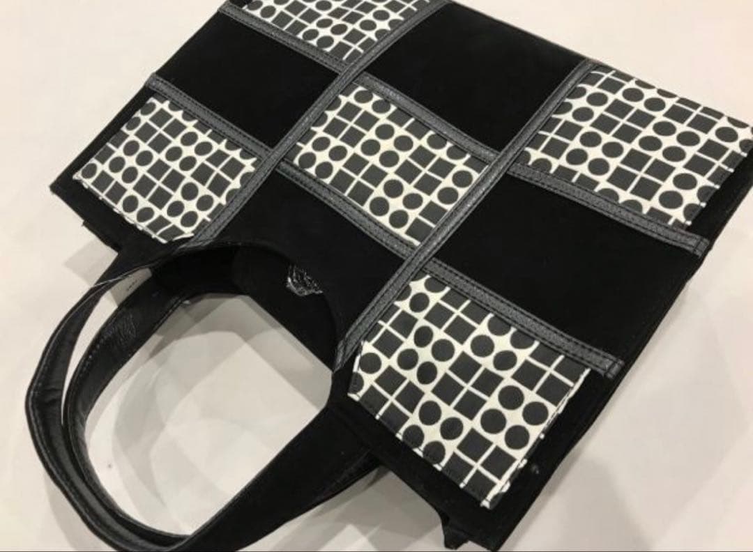 幾何学模様 トートバッグ よこ型着物用でも普段使いにも