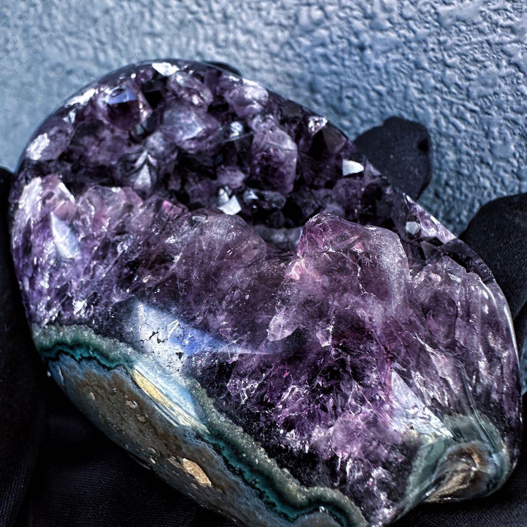 濃紫の煌めき☆瑪瑙☆&アメジストミニドーム&アイリスクォーツ浄化セットA1184