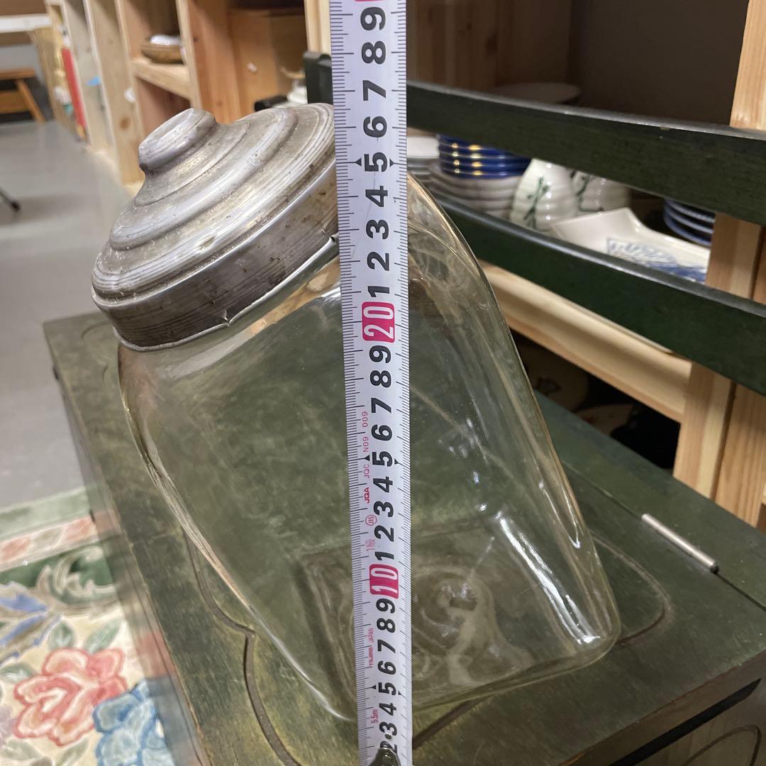 昭和古ガラス瓶　駄菓子屋さんのお菓子入れ　昭和レトロガラス容器