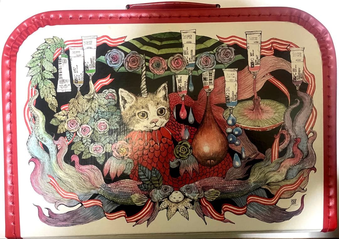 【廃盤】ヒグチユウコ×ホルベイン 水彩画材トランクセットのペーパートランクのみ