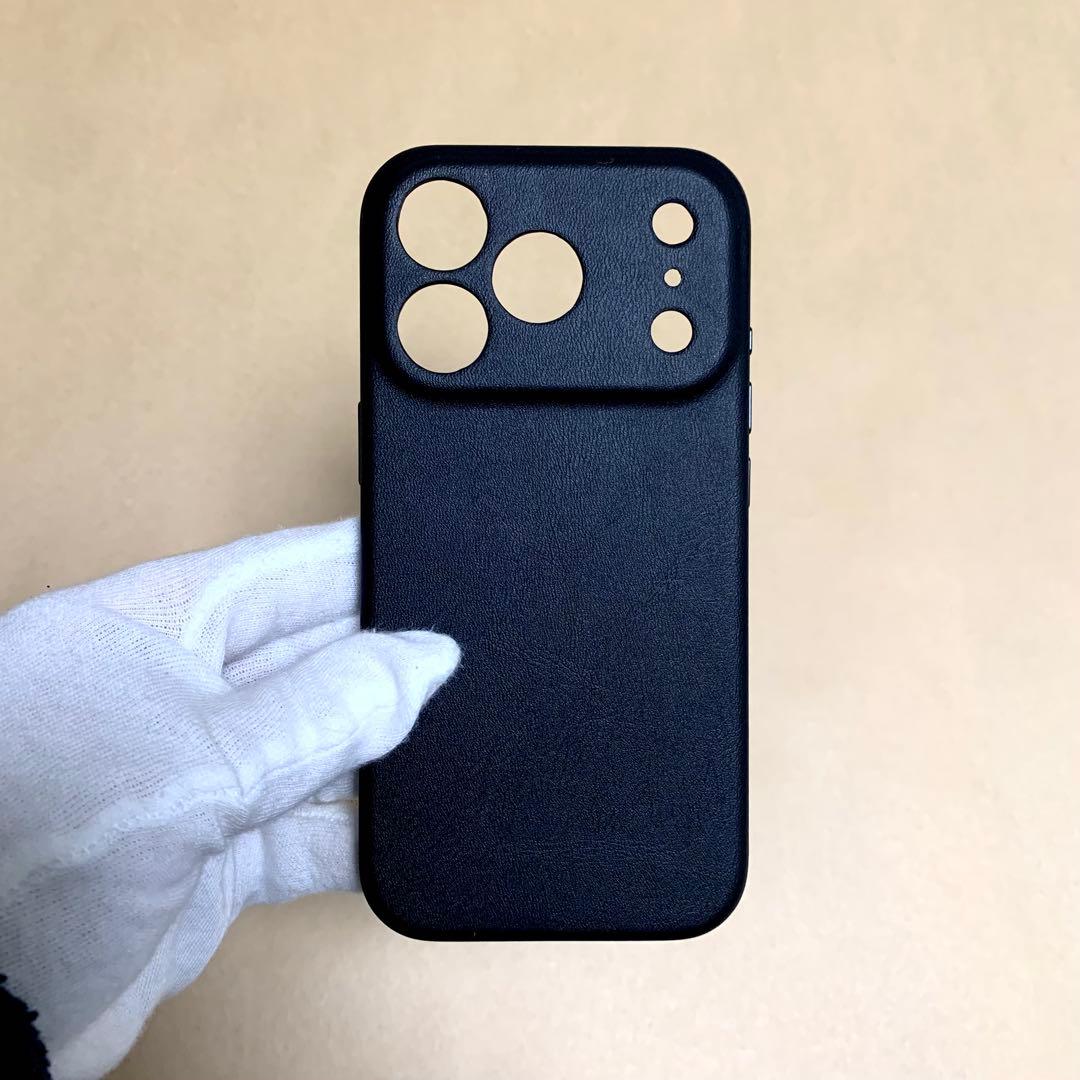 iPhone17Pro用シリコンレザーケース トリニティ NUNO ブラック