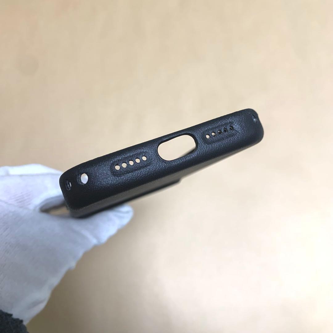 iPhone17Pro用シリコンレザーケース トリニティ NUNO ブラック