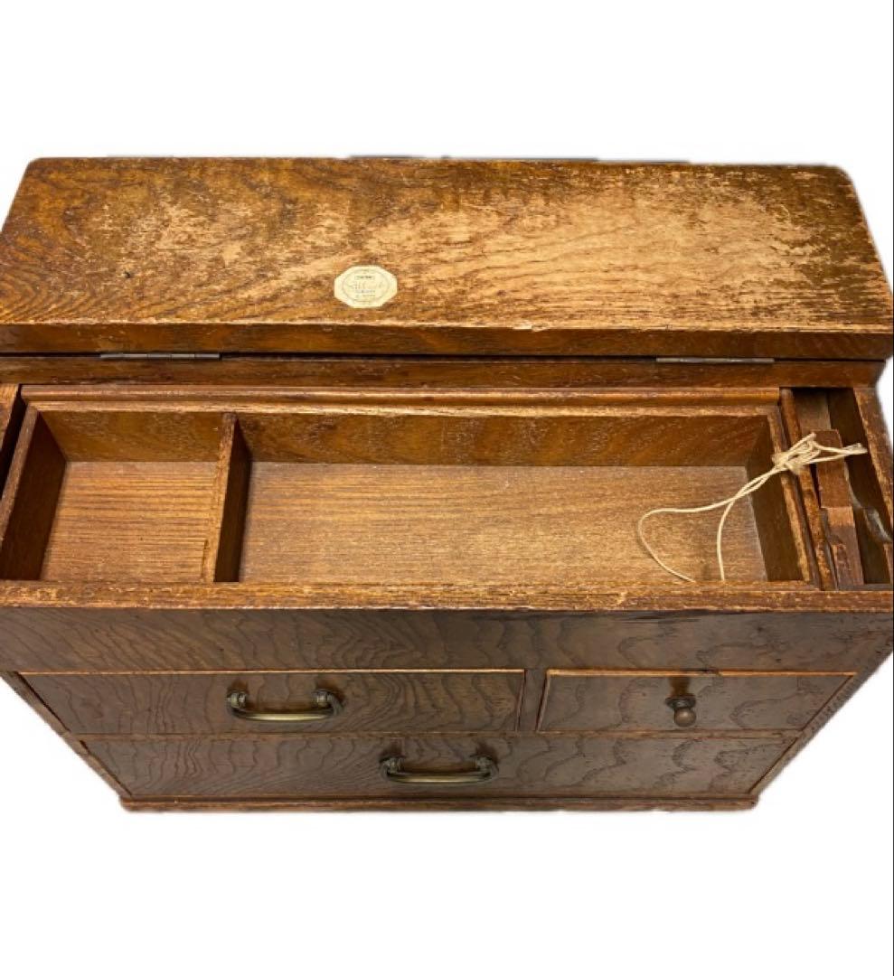 木製　引き出し　裁縫箱　レトロ　小物入れ　ヴィンテージ