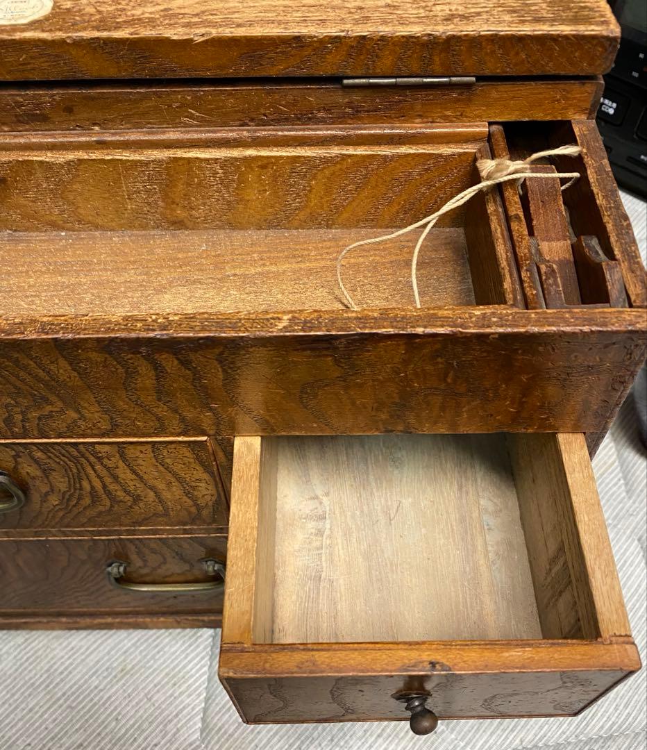 木製　引き出し　裁縫箱　レトロ　小物入れ　ヴィンテージ
