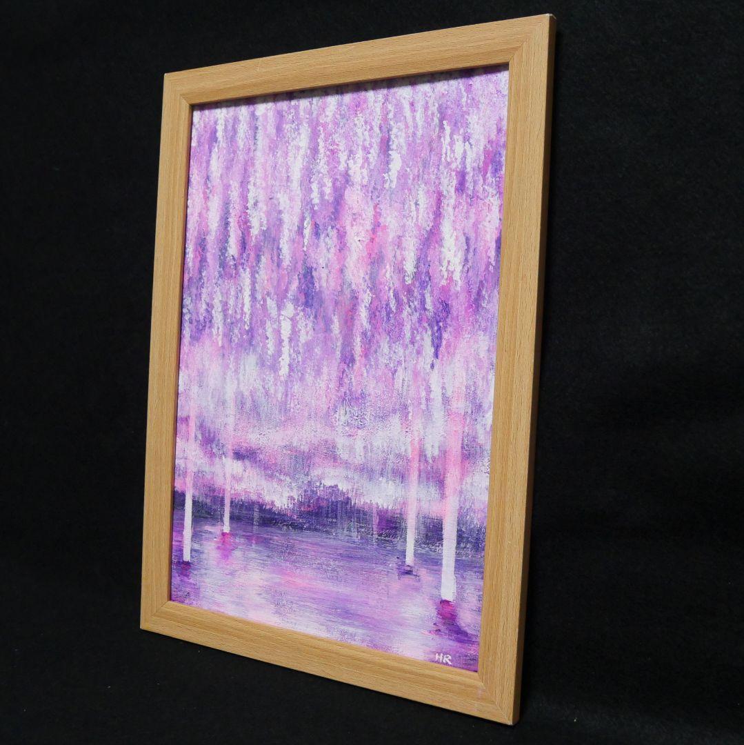 油絵 絵画 【癒やしの藤】