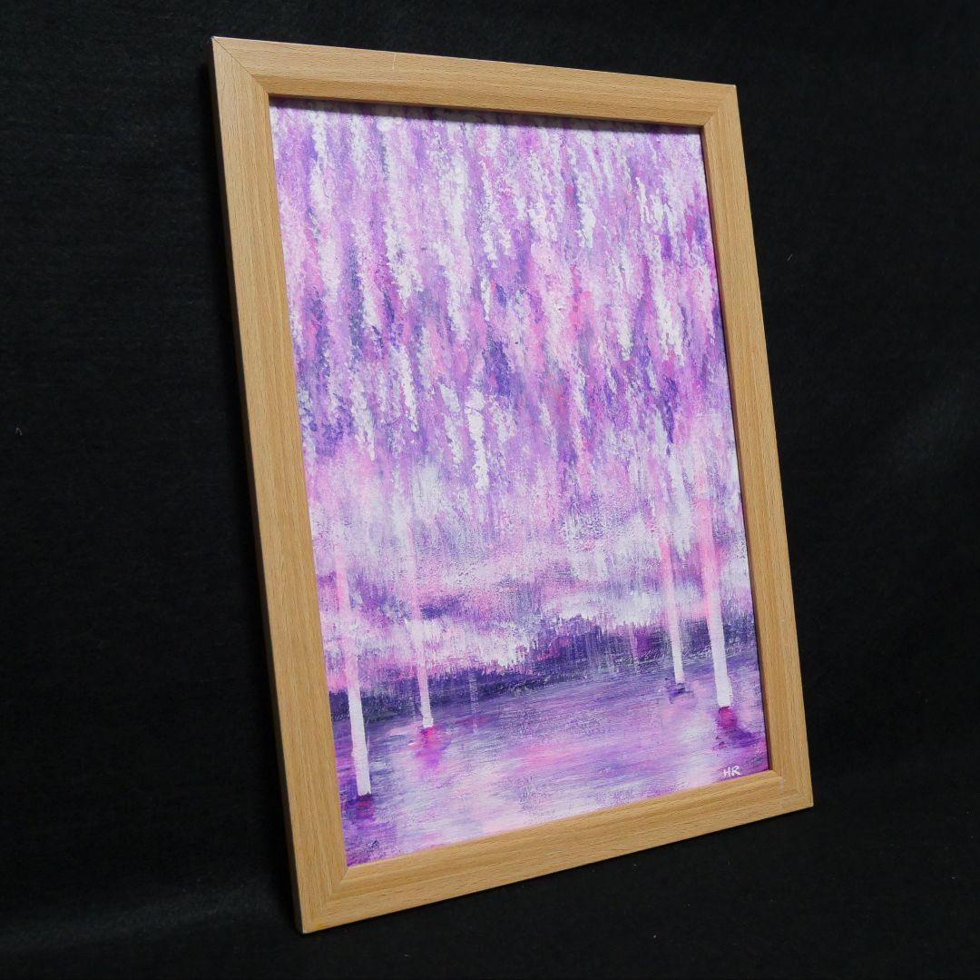 油絵 絵画 【癒やしの藤】