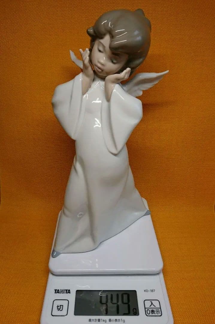 【美品】人形　天使　陶器　オブジェ　置物　インテリア　工芸品　美術品　A2553