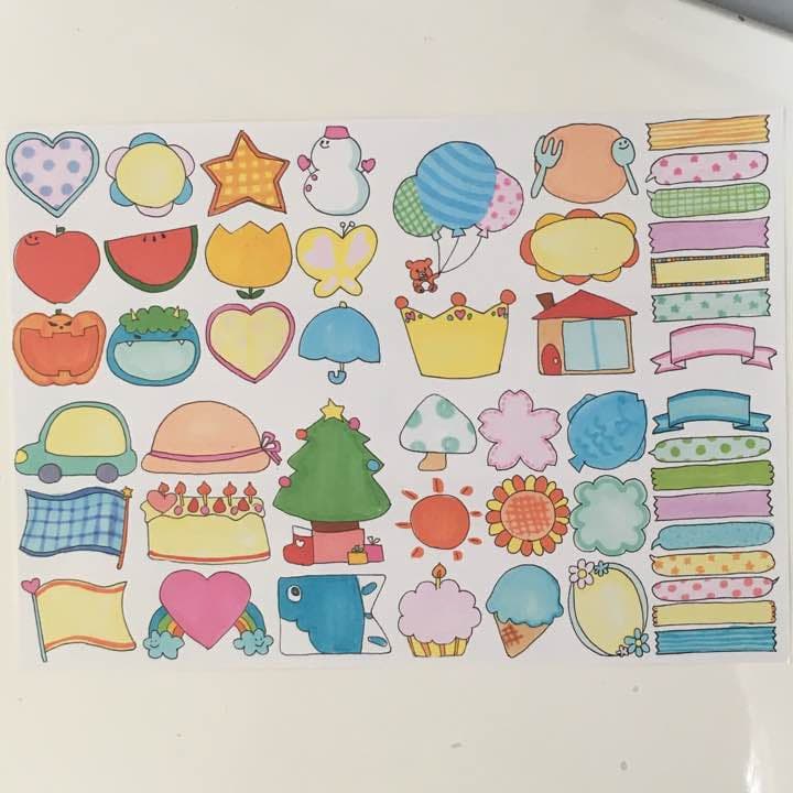 13.形いろいろコメント枠シール