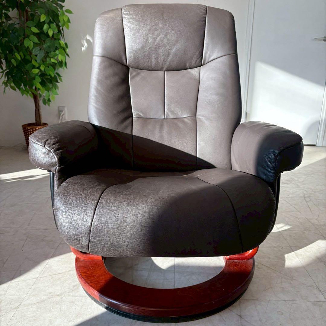 パーソナルチェア リクライニングチェア 1人掛けソファ オットマン付き 回転式