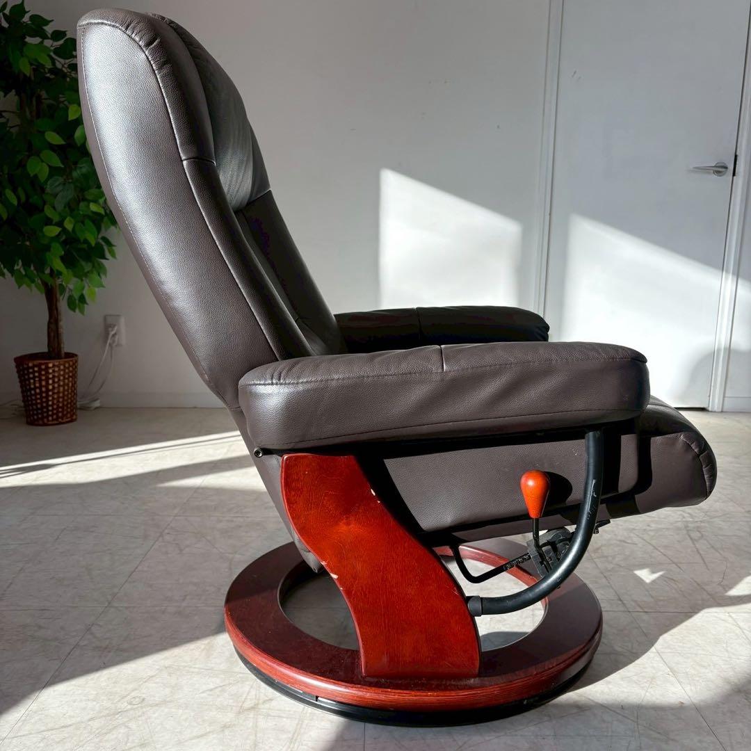 パーソナルチェア リクライニングチェア 1人掛けソファ オットマン付き 回転式