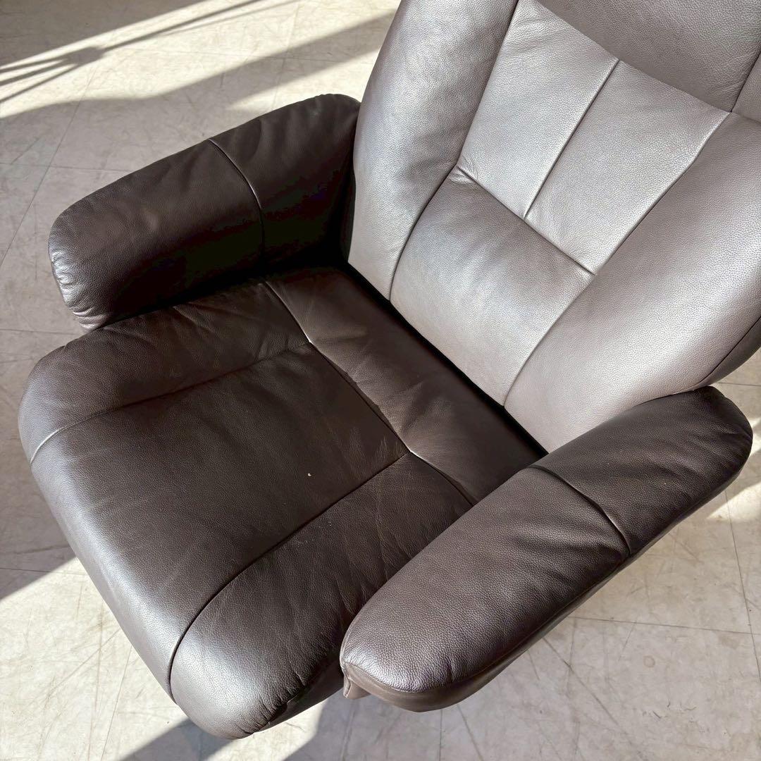 パーソナルチェア リクライニングチェア 1人掛けソファ オットマン付き 回転式