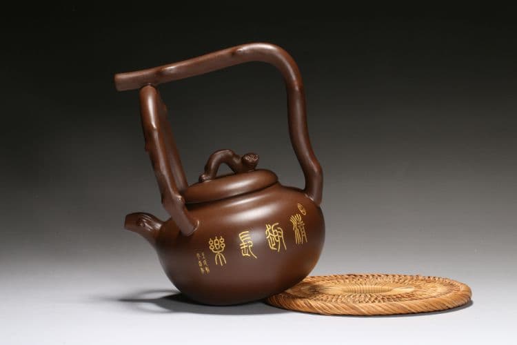 中国  宜興紫砂壷東坡提梁壷  新品未使用