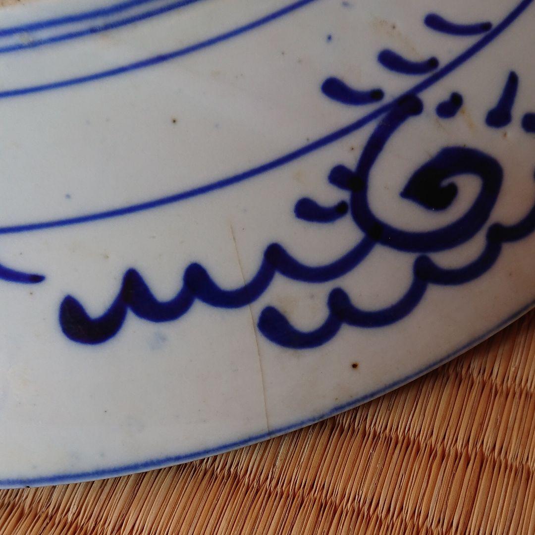 微塵唐草 古伊万里 大皿