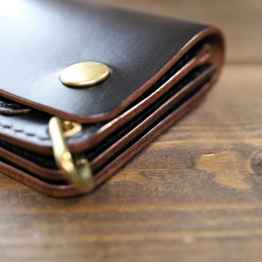 ミドルトラッカーウォレットNA001M　《HORWEEN社クロムエクセル 茶芯》